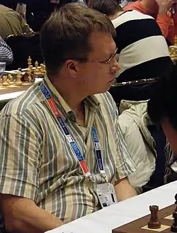 Олав Сепп в 2008 году на шахматной олимпиаде в Дрездене