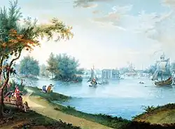 Гаврило Сергеев. Вид на  Павильон Венеры на Белом озере (Большом пруду) 1798