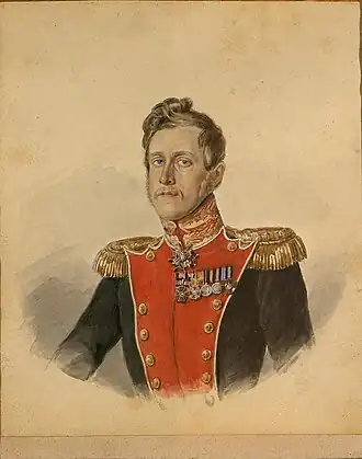 Портрет полковника С. О. Дюгамеля работы неизвестного художника. 1835—1836 годы. Эрмитаж