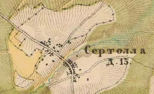 План деревни Сертолла (Сертолово). 1885 год