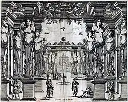 Декорация к опере Ф. Сакрати «Притворная сумасшедшая». Акт 2