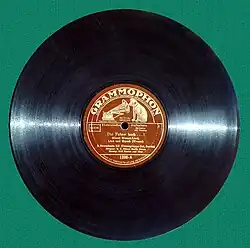 Грампластинка с записью песни