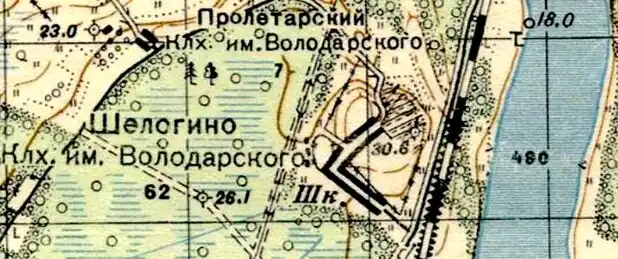 План деревни Шелогино. 1937 год