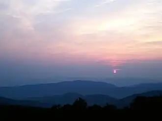 Закат в парке