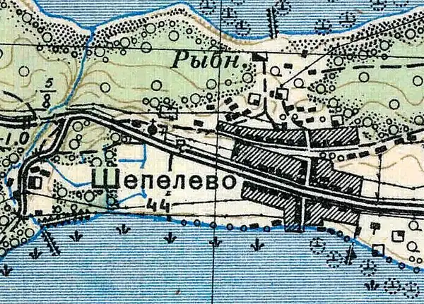 План деревни Шепелёво. 1938 год