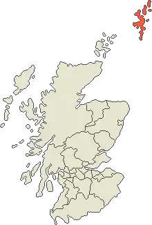 Шетландские острова на карте