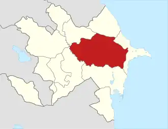 Ширванский округ на карте