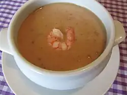 Пюреобразный биск с креветками