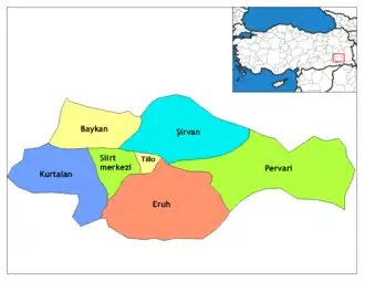 Сиирт на карте