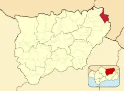 Расположение муниципалитета Силес на карте провинции