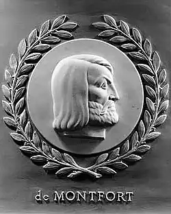 Барельеф с профилем Симона де Монфорав Палате представителей США