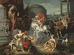 Подвиг Марка Курция. 1641. Медь, масло. Санкт-Петербург, Эрмитаж