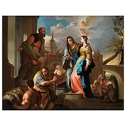 Посещение Святой Девой Марией Елизаветы. 1656. Холст, масло. Частное собрание