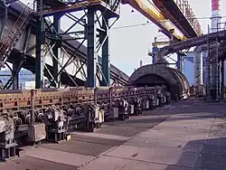 Хвостовая часть агломашины