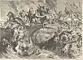 Битва амазонок. По картине П. П. Рубенса. 1623. Офорт
