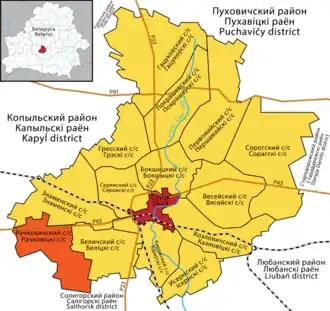 Рачковичский сельсовет на карте