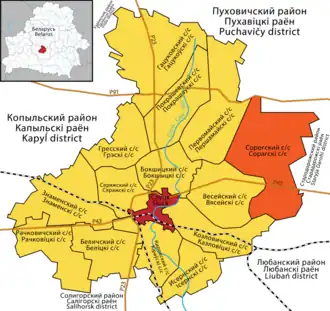 Сорогский сельсовет на карте