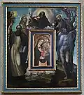 Франческо ди Ваннуччо. «Мадонна с младенцем». Панель вставлена в картину Содомы «Троица со святыми Винсентом, Людовиком, Екатериной Сиенской и Себастьяном».