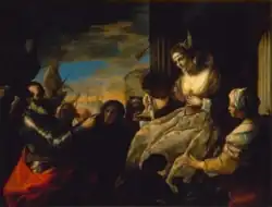 М. Прети. Софонисба принимает чашу с ядом. 1650. Холст, масло