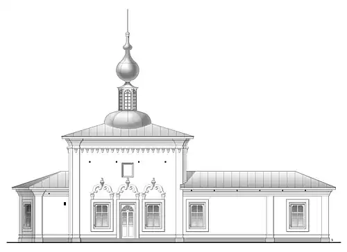 Чертёж Церкви Жён Мироносиц. Векторный файл в формате PDF