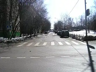 Начало проезда. Пересечение с Солнечногорской улицей