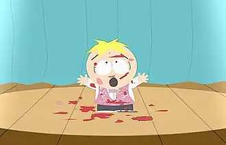 Баттерс после происшествия с ботинком