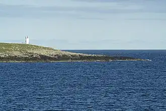 Южный конец острова Балтей и маяк