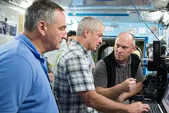 Слева направо: Скворцов, Свенсон и Артемьев