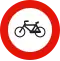 Entrada prohibida a bicicletas