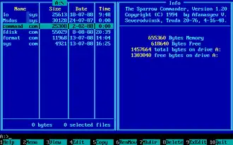 Скриншот программы Sparrow Commander