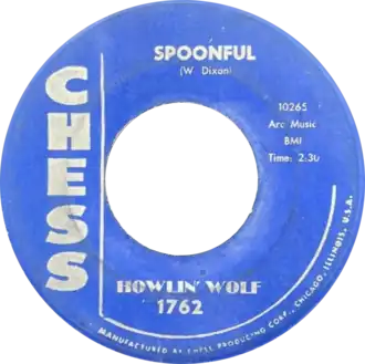 Обложка сингла Хаулина Вулфа «Spoonful» (1960)