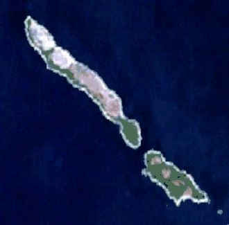 Веле- и Мале-Сракане, спутниковые изображения