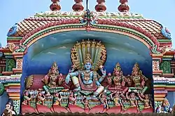 Вишну, Шри-деви, Бху-деви и Нила-деви