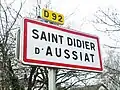 Знак на въезде в Сен-Дидье-д’Осья