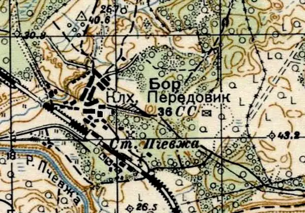 Посёлок при станции Пчёвжа. 1937 год