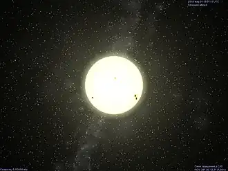 Схематическое изображение ρ Северной Короны, созданное компьютером.