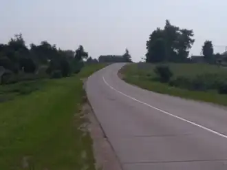 улица Шоссейная в Старой Рудице, вид со стороны д. Касиловичи