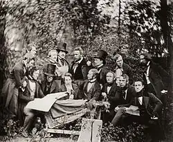 Группа членов Гамбургской ассоциации художников. Фотография 1843 года