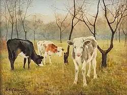 Пейзаж с телятами, 1904