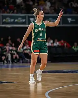 Стефани Рид в игре за сборную Австралии  (3 июля 2024 года)