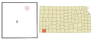 Расположение в пределах округа Стивенс