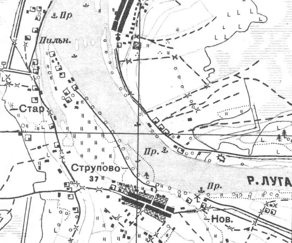 План деревни Струпово. 1930 год