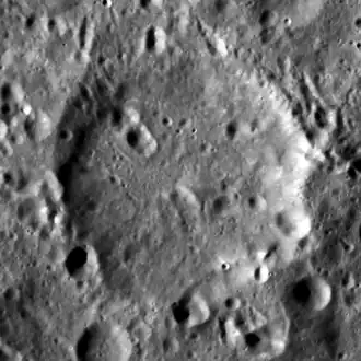 Комбинация снимков зонда Lunar Reconnaissance Orbiter, размер изображения приблизительно 100 x 100 км.