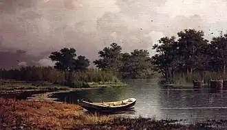 Судковский, Руфин Гаврилович. «Берег реки. Лодка», 1881