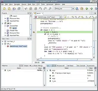 Скриншот программы Oracle Developer Studio