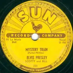 Обложка сингла Элвиса Пресли «Mystery Train» (1955)