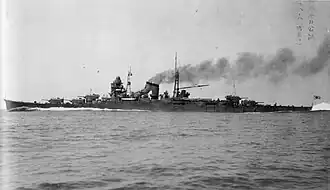 «Судзуя» на ходовых испытаниях 18 августа 1937 г.