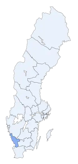 Лен Халланд на карте