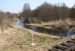 Река Свислочь на границе Беларуси и Польши