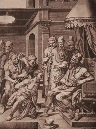 Аларих II выдаёт Сиагрия послам Хлодвига